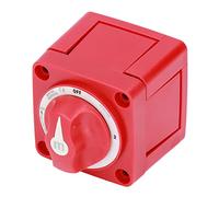 TOPINCN Selettore Interruttore Batteria Marina a 4 Posizioni di Alta qualità 300A per Auto Modificate e Yacht, ABS Impermeabile IP66 + Rame Rosso