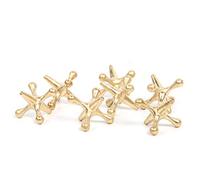 TOPINCN Set da Gioco con Jack e Palline in Metallo con 2 Palline Rimbalzanti, Gioco Tradizionale per Sviluppare la Coordinazione Occhio-mano, per Tutte le età (D'oro, d'argento)