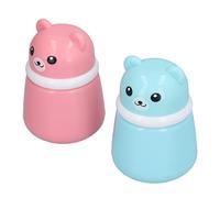 TOPINCN Set di 2 Contenitori per Piumini Dopo il Bagno, Contenitore per Piumini da Cipria Resistente con Spugna Morbida per Bambini e Adulti, Ideale per la Casa e i Viaggi (orso piumino da cipria