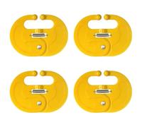 TOPINCN Set di Anelli da Naso per Svezzamento dei Vitelli, Giallo, Materiale Plastico, Design Umano per Lo Svezzamento dei Vitelli, Strumento Agricolo Antisuzione, Attrezzatura per