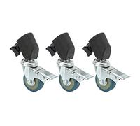 TOPINCN Set di Caster di Bloccaggio Set 22 Mm Ruote per Caster Girevoli Ruote per Guarnizioni Metalliche a Doppia Fissazione Rotelle Girevoli per la Luce della Fotografia per Tutti gli Stand di Luce