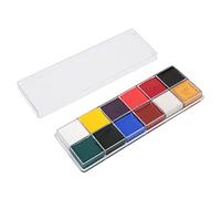 TOPINCN Set di Colori per il Corpo e il Viso a 12 Colori, Tavolozza per Pittura, Set per Trucco Teatrale per Cosplay, per il Trucco del Corpo per Feste di (Pittura ad olio a 12 colori)