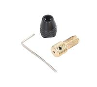 TOPINCN Set di Mandrini Autoserranti a 3 Griffe con Asta di Prolunga e Chiave Esagonale per Utensili Rotanti Elettrici, Campo di Serraggio 0,3-,4 Mm, Adatto per Foratura e Lucidatura, Materiale in
