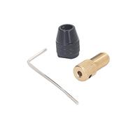 TOPINCN Set di Mandrini Autoserranti a 3 Griffe per Micro Trapani Elettrici, Chiave Esagonale con Asta di Prolunga in Ottone per Foratura, Lucidatura, Smerigliatura, Dimensioni Standard per gli