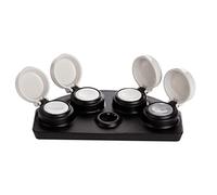 TOPINCN Set di Strumenti per Immersione Dell'Olio Dell'orologio Lattina per Olio in Metallo con 4 Piatti con Coperchio Accessorio Professionale per la Riparazione Dell'orologio