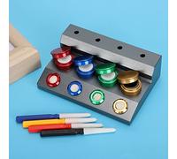 TOPINCN Set Oliatore per Orologi Strumento a 4 Piatti di Alta qualità per Orologiai, Applicabile per la Riparazione di Orologi, Guscio in Metallo, 4,1 X 2,8 X 1,2 Pollici