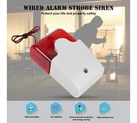 TOPINCN Sirena Blube Cablata Ad Alta Decibel Sirena Audio Audace Strana Luminosa Rossa per la Sicurezza del Riscaldamento Antincendio