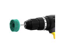 TOPINCN Spazzola Abrasiva in Gomma Smeriglio con Disco a Setola Verde 50# per Rimozione, Resistente All'usura e Durevole, Finitura Fine e Sbavatura di Metallo Duro, per Trapano Elettrico (Bianco