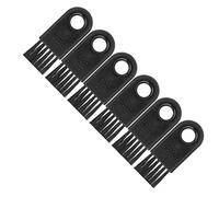 TOPINCN Spazzola per Pulizia Rasoio Elettrico Pulitore Efficiente per Rasoio per Uso Domestico 6 Pezzi Spazzola per Capelli in Nylon Nero per Rifinitore Barba Manico Antiscivolo per Piccoli