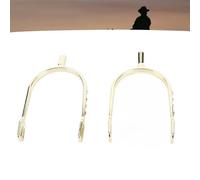 TOPINCN Speroni Stretti da Donna in Ottone Cromato in Lega di Zinco Speroni Robusti e Belli per Le Donne, Scelta per Principianti Equestri (#02)