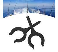 TOPINCN Staffa Porta Canna da Pesca Blocco Remo in Gomma Marina per Barca, Gommone, 2 Pezzi Accessori in Plastica Leggera Nera/gialla per Kayak, Canoa, Yacht (BLACK)