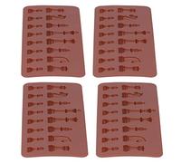TOPINCN Stampo in Silicone a Forma di Scacchi Stampo per Torta Al Cioccolato di Alta qualità per Produzione Fai-da-te, Confezione da 4, per Appassionati di Pasticceria, Colore: Come Mostrato