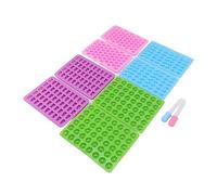 TOPINCN Stampo per Caramelle in Silicone Premium Mini Dinosauro Orso Cuore Forma Ciambella Resistente Alle Alte Basse Temperature per Fai da Te Set da 10 per Fare Caramelle