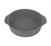 TOPINCN Stampo per Torta in Silicone da 9 Pollici, Stampo di Pasticceria, Teglia Rotonda, Vassoio Arrostito, Strumento di Formazione della Torta con Increspatura di Fondo per Lavatore per (GRAY)
