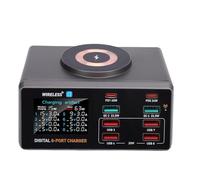 TOPINCN Stazione di Ricarica Rapida Desktop GAN da 100 W, Adattatore di Ricarica per Laptop PD 45W, Hub di Caricabatterie Veloce USB Portatile con 8 Porte di Carico Adatte All'app (Spina europea)