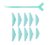 TOPINCN Strumenti per Permanente Ciglia Strumento per Sollevamento Ciglia a Forma di Y 3 in 1 Arricciate Naturali per Salone di Bellezza, 5 Paia di Cuscinetti in Silicone