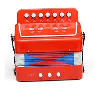 TOPINCN Strumento Musicale a Fisarmonica per Bambini, Fisarmonica Educativa a 7 Tasti per L'apprendimento delle Note Musicali, Ideale per Suonare in Ensemble, Design Dai Colori Vivaci (rosso)