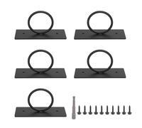 TOPINCN Supporto a Corda Ad Anello Decorativo da 5 Pacchetti per Corde di Canapa, Ganci per Ringhiera di Corda Decorativa a Parete Gancere Anello per Goccia per Ringhiera per il Ponte