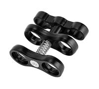 TOPINCN Supporto Adattatore per Morsetto per Luce Subacquea a Clip per Morsetto in Lega di Alluminio con Regolazione Dell'angolo Flessibile a 360°, Leggero