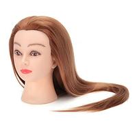 TOPINCN Testa di Bambola per Cosmetologia con Capelli Spessi Facili Acconciare, Ideale per la Formazione del Parrucchiere, Include Supporto per Morsetto Tavolo
