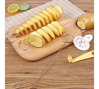 TOPINCN Tornado Tagliapatate a Spirale Affettatrice Manuale Fry Spiralizer di Verdure Chips Maker Fai da Te Spiralizer di Verdure Manuale Twister Grattugia Pelapatate Affettatrici (Come Mostrato)
