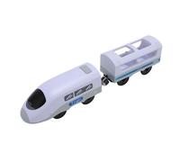 TOPINCN Trenini Elettrici, Set di Treni per Bambini, Treni Motorizzati per Bambini, Simpatiche ABS Interattivi per Giocattolo per la Casa Asilo Playtime (Blu Bianco)