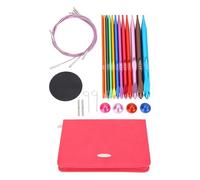 TOPINCN Uncinetti in Alluminio, Colori Vivaci, Uso Versatile, Uncinetto Intercambiabile, Elegante Contenitore con Borsa in PU per la Casa, Lavoro a Maglia