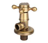 TOPINCN Valvola Angolare in Ottone, Controller del Bagno Europeo, Regolatore di Triangoli Antichi, Regolatore di Arresto in Ottone Vintage, Dispositivo di Spegnimento del Bagno Durevole