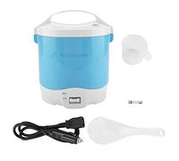 TOPINCN Vaporiera per Alimenti, Cuociriso Elettrico Portatile Multifunzionale 24V 180W 1.6L Vaporiera per Alimenti per Auto(Blu)