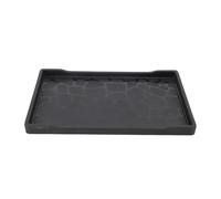 TOPINCN Vassoio da Portata Rettangolare, Piatto per Alimenti in Plastica Antiscivolo, Piatto per Frutta Durevole, Vassoio per Snack e Dessert, Vassoio per Biscotti Leggero per, (BLACK)