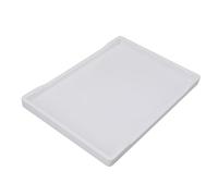 TOPINCN Vassoio da Portata Rettangolare, Piatto per Alimenti in Plastica Antiscivolo, Piatto per Frutta Durevole, Vassoio per Snack e Dessert, Vassoio per Biscotti Leggero per, (WHITE)