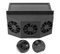 TOPINCN Ventilatore Ad Energia Solare per Auto Ventola di Raffreddamento Efficiente per Presa D'aria per Automobile Purificatore D'aria Fresca per Interni Auto ABS Portatile 8,5x4,4x2,6 Pollici