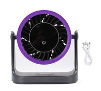 TOPINCN Ventilatore da Tavolo USB, Ventilatore da Tavolo Senza Lama Display Digitale a LED Portatile Viola Silenzioso da Silenzioso Batteria a Lunga Durata