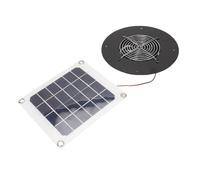 TOPINCN Ventilatore di Scarico Ad Energia Solare da 10 W, Ventilatore Rotondo con Pannello Solare in Silicio Monocristallino con di Ventilazione Silenzioso, per Pollaio Serra Capannone