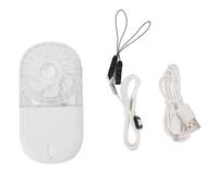 TOPINCN Ventilatore Portatile Pieghevole, Piccolo Ventilatore Tascabile Portatile a 5 velocità con Cordino, Strumento Leggero a Basso Rumore per Viaggi in Spiaggia Campeggio Crociera (WHITE)