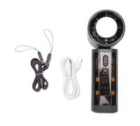 TOPINCN Ventilatore Portatile Portatile, Ventola di Raffreddamento Pieghevole Ricaricabile Tramite USB, Funzionamento a Batteria Fino a 12 Ore di Lavoro per attività All'aperto, Viaggi, (BLACK)