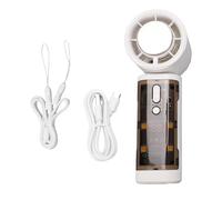 TOPINCN Ventilatore Portatile Portatile, Ventola di Raffreddamento Pieghevole Ricaricabile Tramite USB, Funzionamento a Batteria Fino a 12 Ore di Lavoro per attività All'aperto, Viaggi, (WHITE)