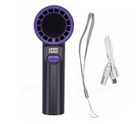 TOPINCN Ventilatore Portatile, Ventilatore Personale Portatile Ricaricabile Tramite USB con Display Digitale a 100 velocità per Viaggi All'aperto, Campeggio, Ufficio, Casa (GRAY)