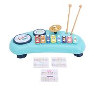 TOPINCN Xilofono per per Bambini, Giocattolo per Che Bussa a Mano Xilofono Portatile per con Set di Batteria per Bambini, Strumento Musicale Educativo per L'apprendimento Precoce (BLUE)