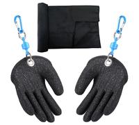 TOPIND Guanti da pesca, guanti da caccia, impermeabili, anti taglio, in filo di PE intrecciato, in lattice, con magnete, taglia M, L, XL