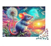 Topini di Natale 1000 Pezzi Gioco Puzzle Cosmic Creature Colorato e Dettagliatoscena un Ottimofestivo o di Riempimento per Età 10+ Gioco Puzzle per Donne, Regali per Uomini52x38cm/1000pz