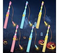 TOPJOWGA Bastone Lanterna, 6 Pezzi 20cm LED Lanterna Elettrica Bastone, LED Elettronica Lanterna con Asta per Feste di Bambini, St Martin, Halloween, Natale e Capodanno