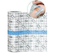 TOPJOWGA Benda Trasparente Impermeabile, 5cm*10m Bandage Roll, Pellicola Protettiva Traspirante, Bendaggio Antiallergico, Nastro Anti-allergico per fissazione Elastica