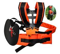 TOPJOWGA Cintura Decespugliatore Universale, Tracolla Decespugliatore Professionale Trimmer, Tracolla per Tagliaerba, Doppia Tracolla per Tagliaerba per Decespugliatori da Giardino
