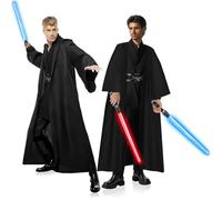 TOPJOWGA Costume da Jedi da Uomo, Abito da Cavalieri Medievale con Cape, tunica con cappuccio, Abito da Jedi da Uomo, Mantello e Tunica Medievale per Halloween Carnevale Cosplay (XXL)