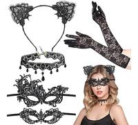 TOPJOWGA Maschera Integrale di Halloween, 3 Pezzi Maschere di Halloween a Faccia, Cappuccio Nero Traspirante Halloween, Mascherine Integrale, Maschera Senza Volto Unisex per Halloween Cosplay