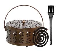 TOPJOWGA Porta Bobina per Zanzare, Supporto a Spirale per Zanzare Supporto per Incenso, Supporto per Spirali Antizanzare in Ferro Retrò, Bruciatore di Incenso Supporto a Spirale per Casa Giardino