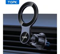 TOPK Supporto magnetico per auto, [20 super magneti] Supporto auto per telefono magnetico, Supporto per telefono da bocchetta aria, Supporto per telefono cellulare senza mani compatibile con 15 14 13 