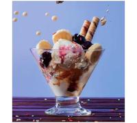 Topkapi Cornettini 251.064 - Set di 6 bicchieri per gelato, dessert e yogurt, sorbetto, gelato, cioccolato, 6 pezzi