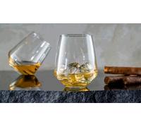 Topkapi McDalford - Bicchiere da whisky con effetto trottola, per whisky, cocktail, succo, acqua, drink, altezza: 10,6 cm, capacità 420 ml, 6 pezzi